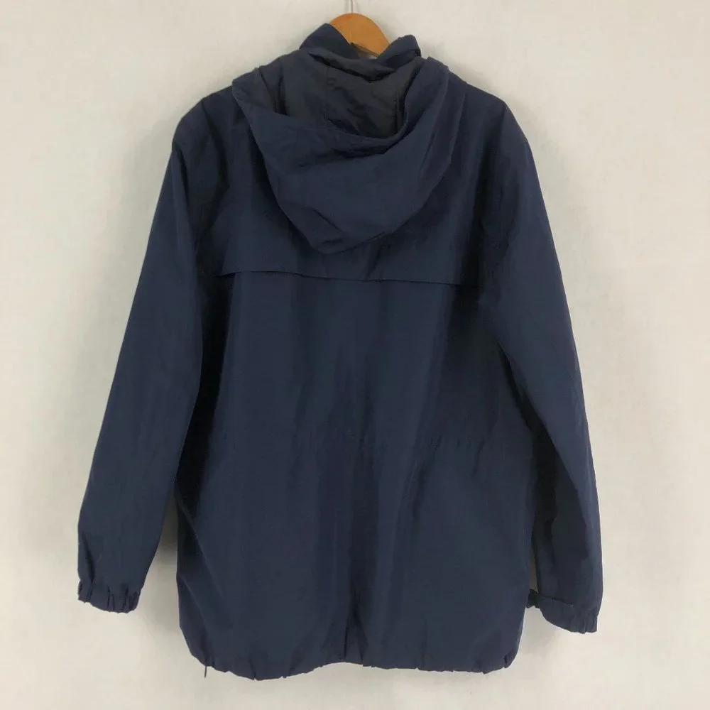 *SOLD* Eddie Bauer Men's Large Weather Edge Waterproof Blue Long Sleeve Jacket - Picture 2 of 13